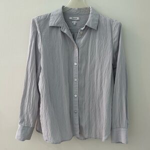 Madewell‎ Soft Gray Button-Down Shirt viscose size medium
